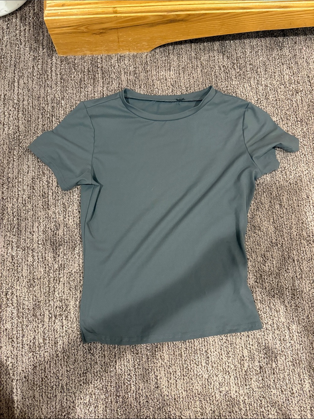 Women's Short Sleeve Crewneck Top - Teal